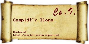 Csaplár Ilona névjegykártya